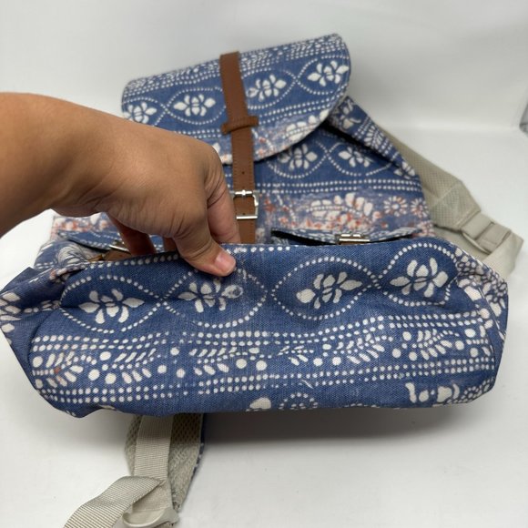 Herschel Supply Company, Backpack, Blue, coral, cream floral print. main image 13